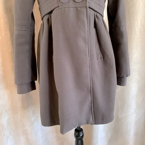 Pea Coat Wool Blend Double Breasted Long CI SONO L - Picture 4 of 16